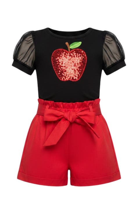 Apple Of My Eye Top and Paperbag Short Set