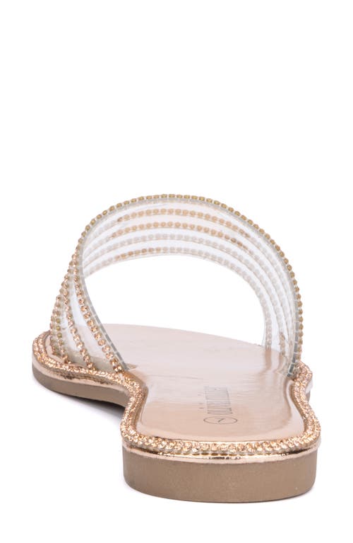 Olivia Miller Nadia Slide Sandal In Rose Gold