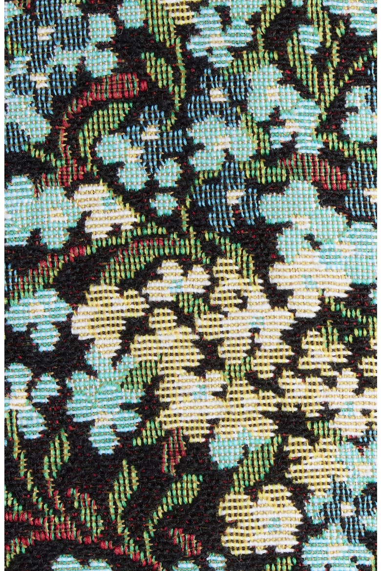 Rarrysta Floral Motif Double Breasted Coat, Alternate, color, SKY