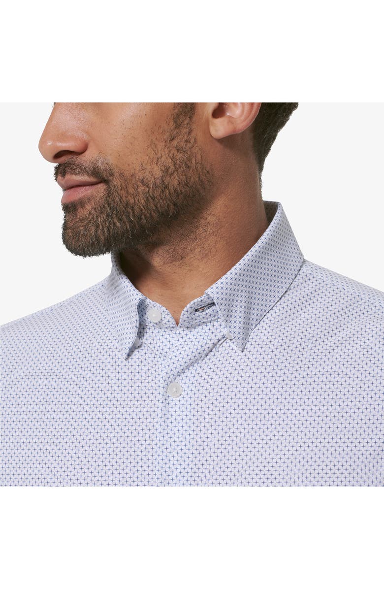 Mizzen+Main Leeward Microprint Stretch Performance Button-Up Shirt, Alternate, color, White Plus Print