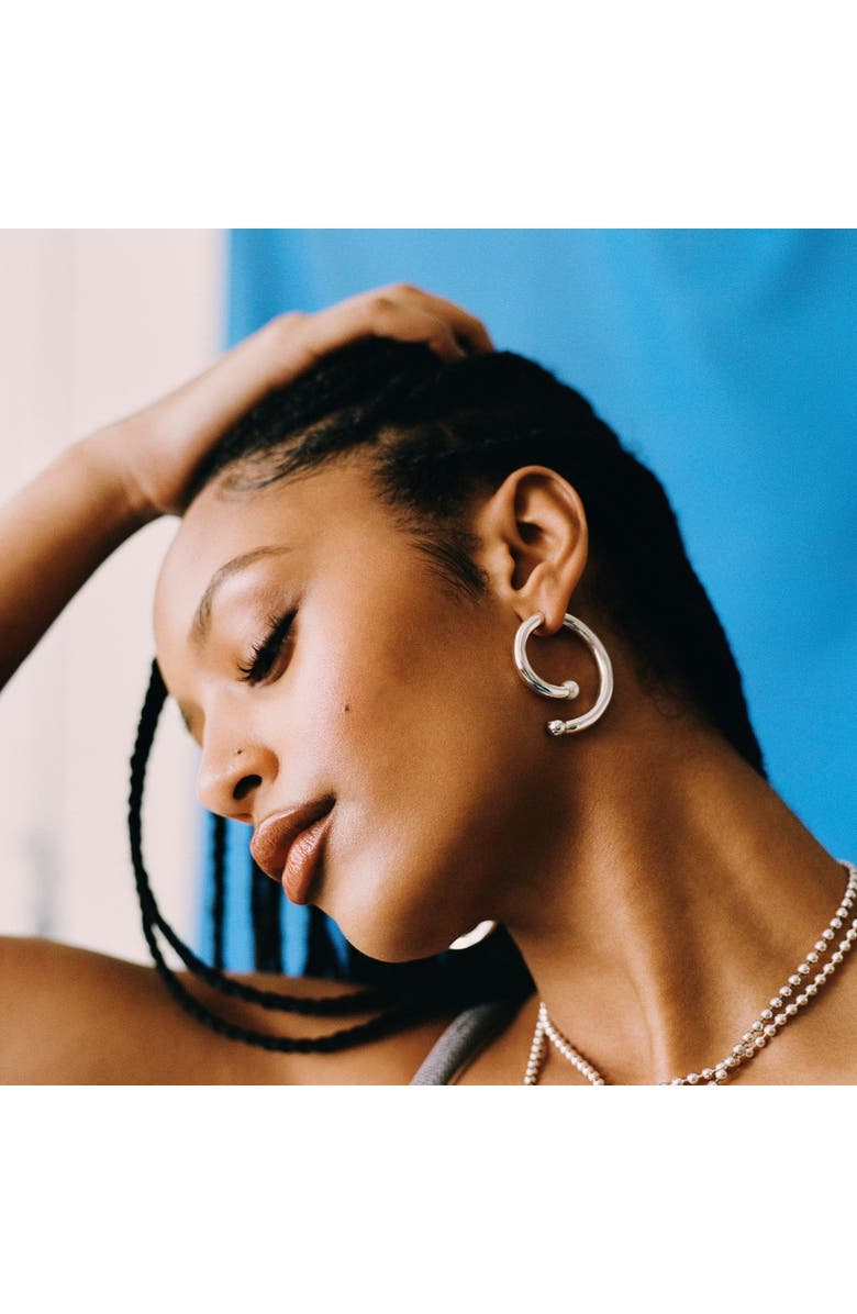 67jewelry Swirl Pearl Earrings, Alternate, color, Silver