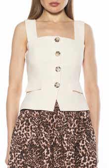 Alexia Admor Poelne Button Front Vest Top
