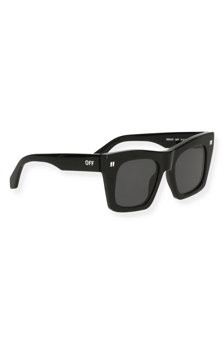 Off-White Selma 51mm Square Sunglasses, Alternate, color, Black Dark Grey