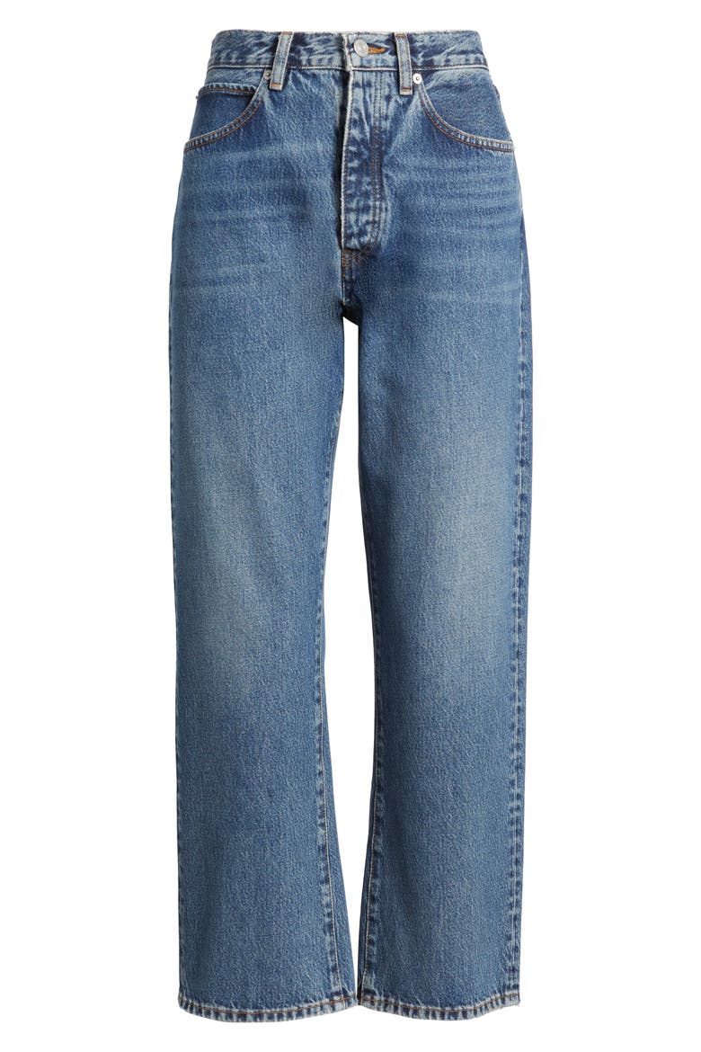 The Vertical High Waist Ankle Relaxed Straight Leg Jeans, Alternate, color, ZETA