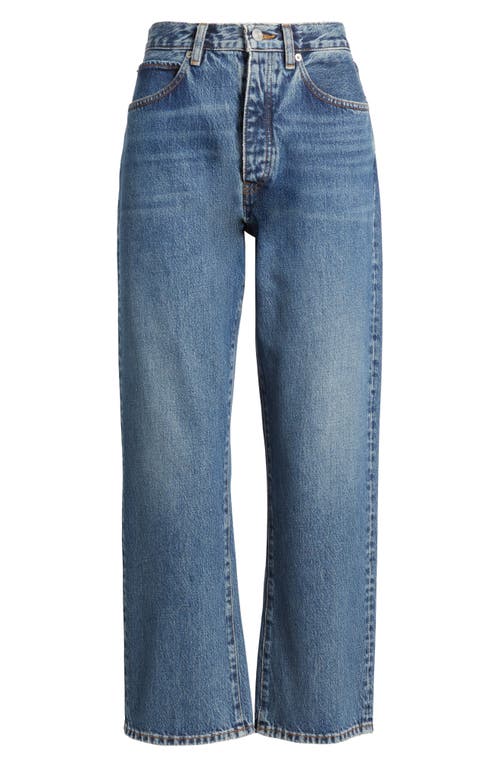 Frame The Vertical High Waist Ankle Relaxed Straight Leg Jeans In Blue