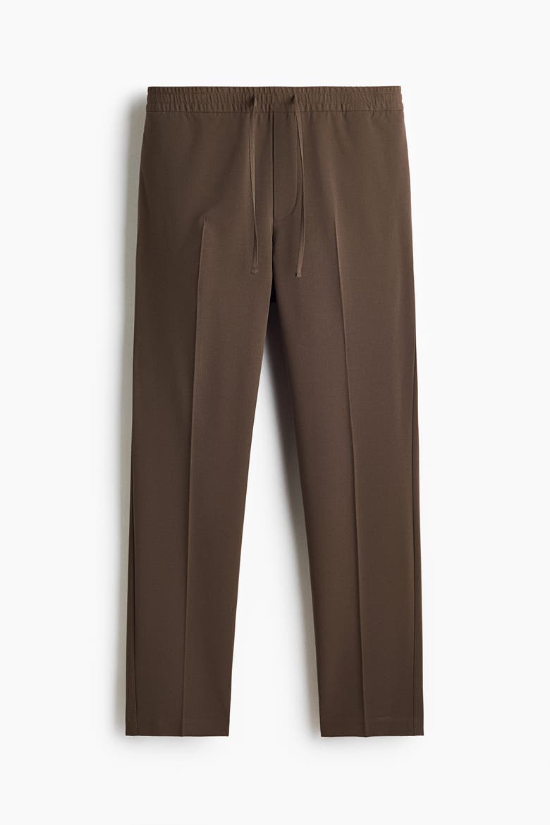 Slim-fit Dressy Joggers, Alternate, color, Brown