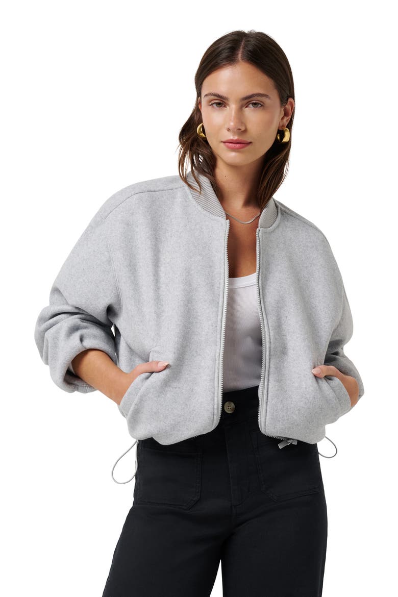 Rustic Retreat Bomber Jacket, Alternate, color, HEATHER LIGHT GREY