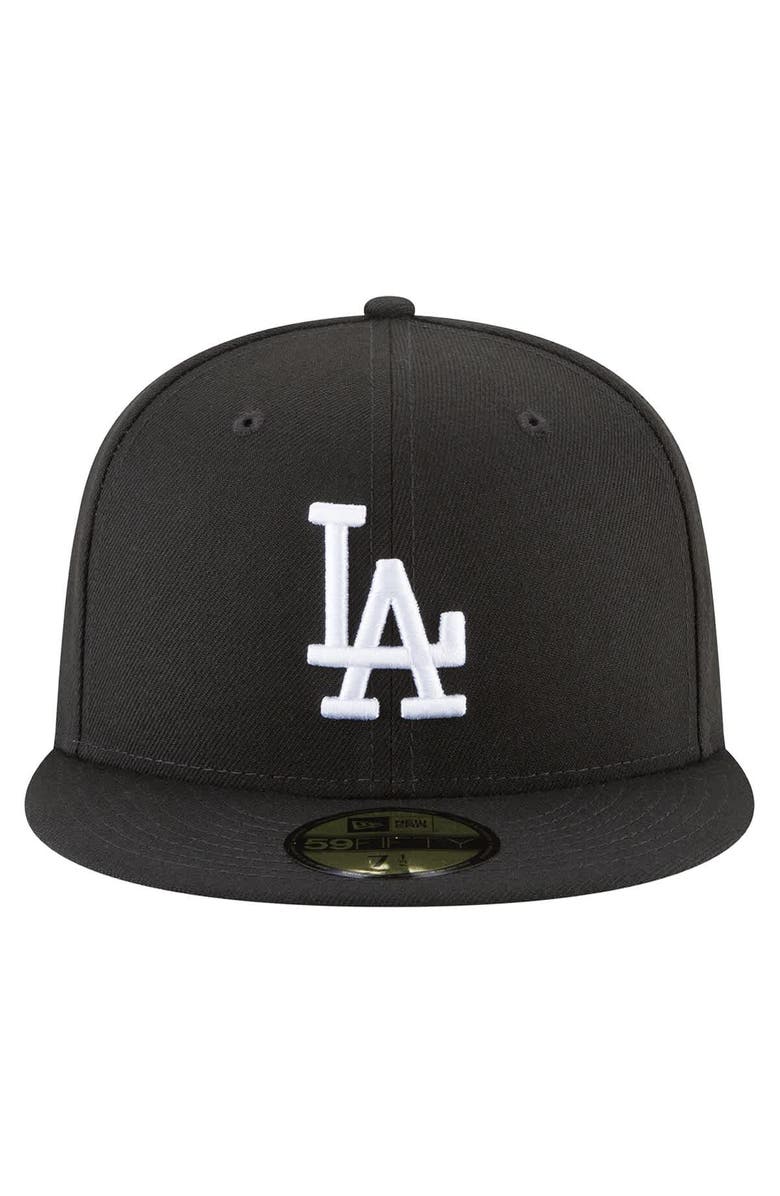 New Era Men's New Era Black Los Angeles Dodgers 2024/25 Back-to-Back Champions Diamond Side Patch 59FIFTY Fitted Hat, Alternate, color, Black