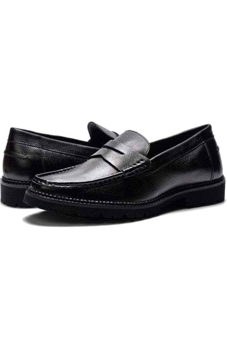 A. Veer Jasper Penny Loafer, Alternate, color, Black Leather