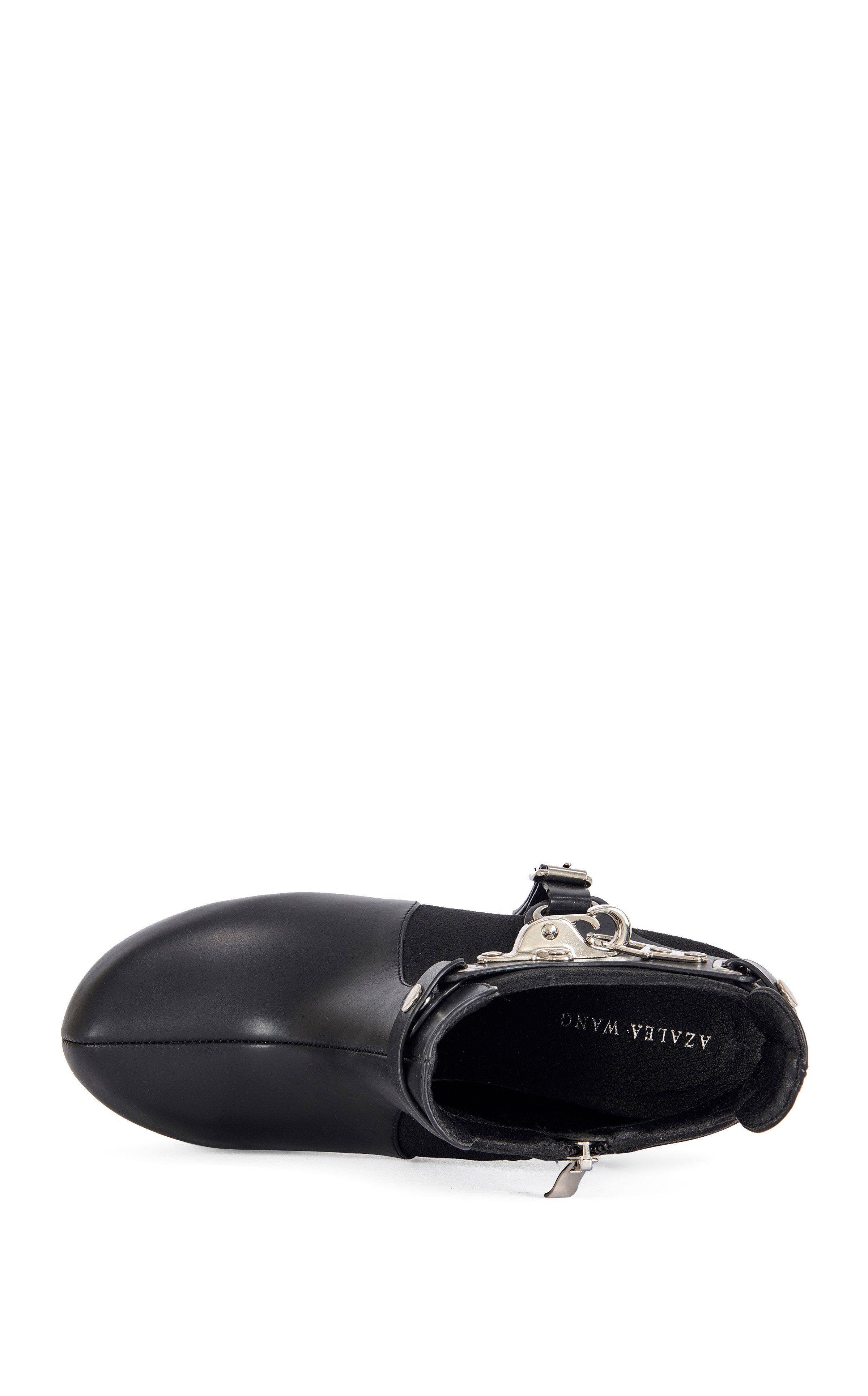 AZALEA WANG Abyss Block Bootie, Alternate, color, Black