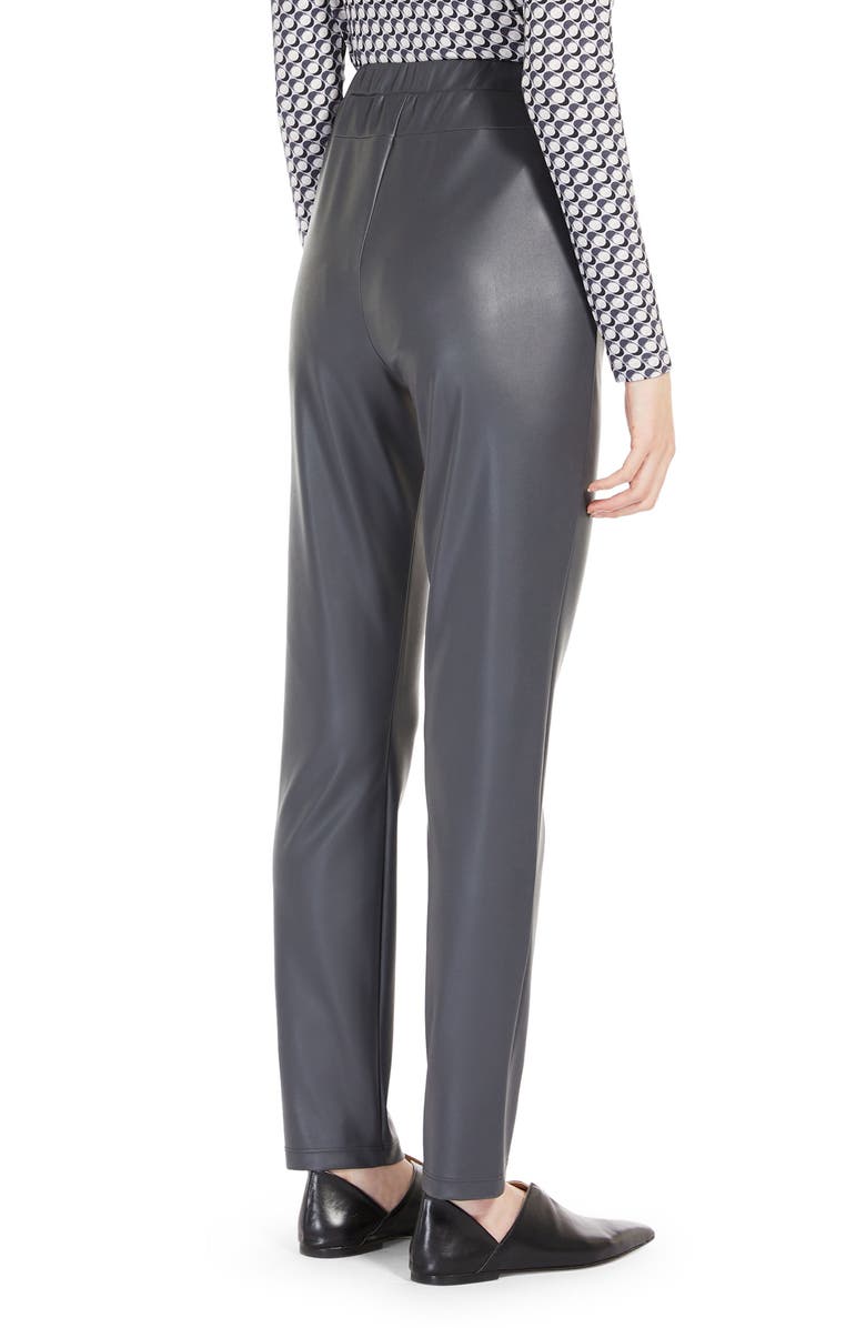 Max Mara Leisure Zefir Pull-On Straight Leg Faux Leather Pants, Alternate, color,