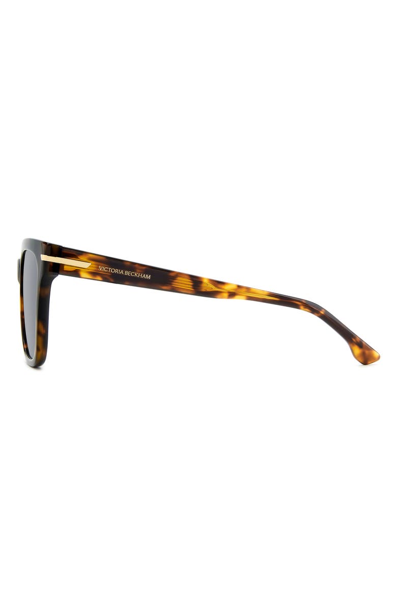 Victoria Beckham 53mm Square Sunglasses, Alternate, color, Brown Havana/ Grey