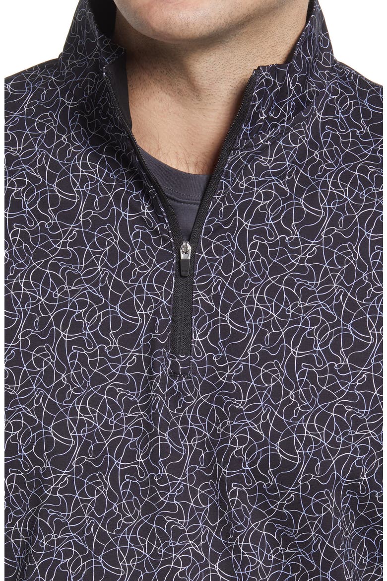 OoohCotton® Quarter Zip Pullover, Alternate, color, BLACK