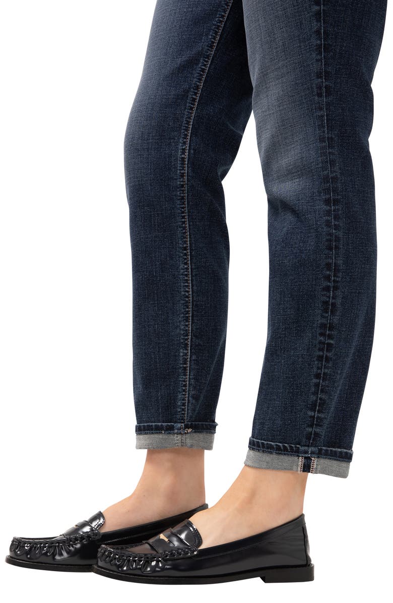 Silver Jeans Co. Curvy Mid Rise Boyfriend Jeans, Alternate, color, Treble