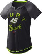 G-III 4HER BY CARL BANKS Women's G-III 4Her by Carl Banks Black Kurt Busch Grand Slam Tri-Blend Notch V-Neck T-Shirt