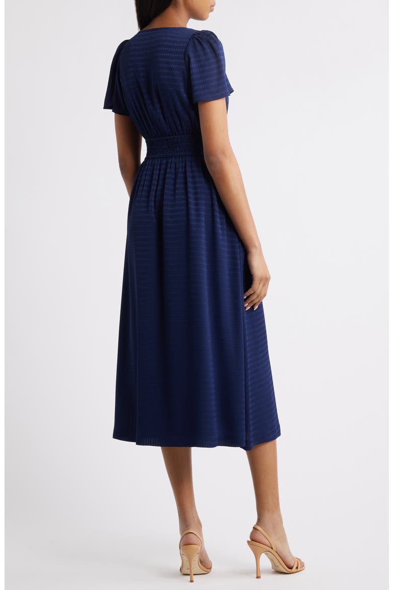 Patio Tonal Stripe Midi Dress, Alternate, color, DISTANT MOUNTAIN