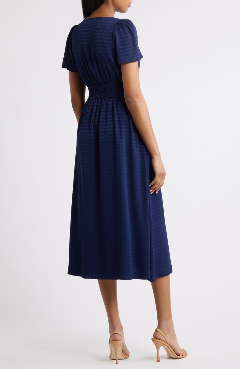 Anne Klein Patio Tonal Stripe Midi Dress, Alternate, color,