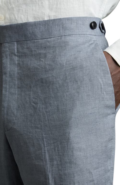 Reiss Airforce Blue Warner Linen Slim-fit Suit Trousers In Airforce Blue