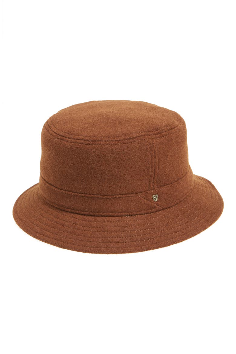 Burroughs Wool Blend Bucket Hat, Main, color, COFFEE
