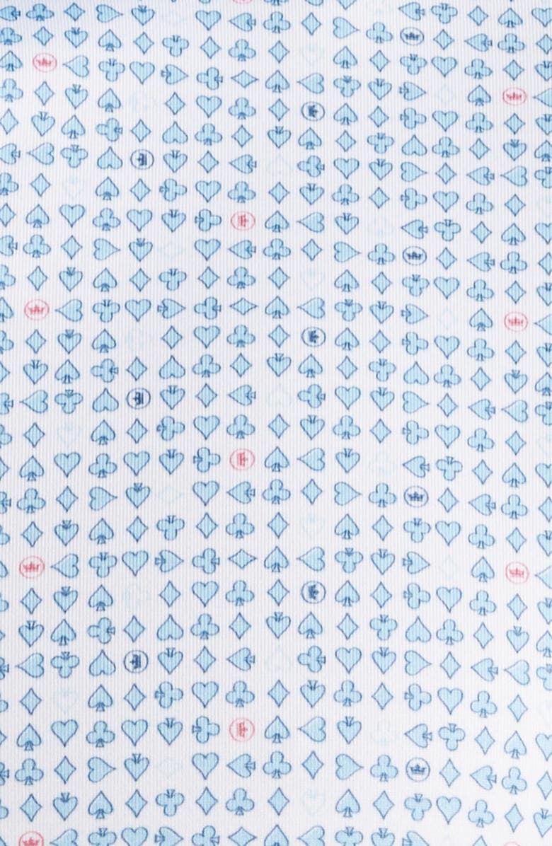 Peter Millar Ace of Spades Suit Print Performance Jersey Polo, Alternate, color, White