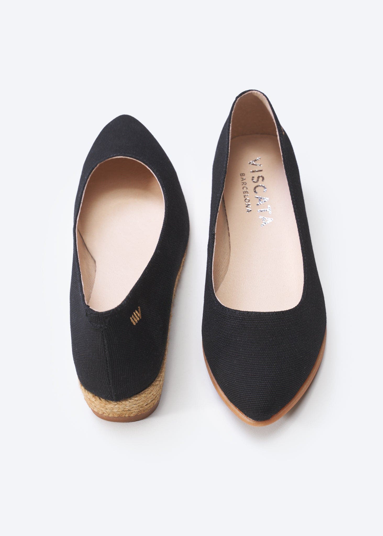 VISCATA Rubina Canvas Espadrille Flats, Alternate, color, Black