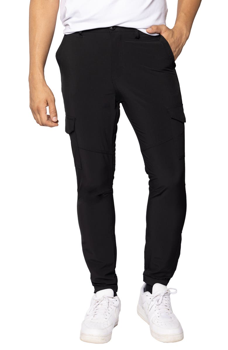Spring + Mercer Stretch Cargo Pants, Alternate, color, Black