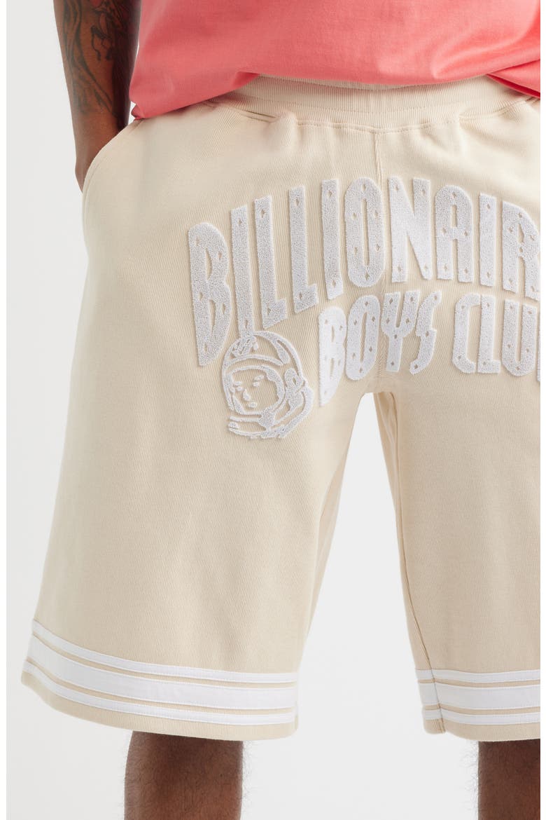 Curve Logo Cotton Shorts, Alternate, color, ECRU