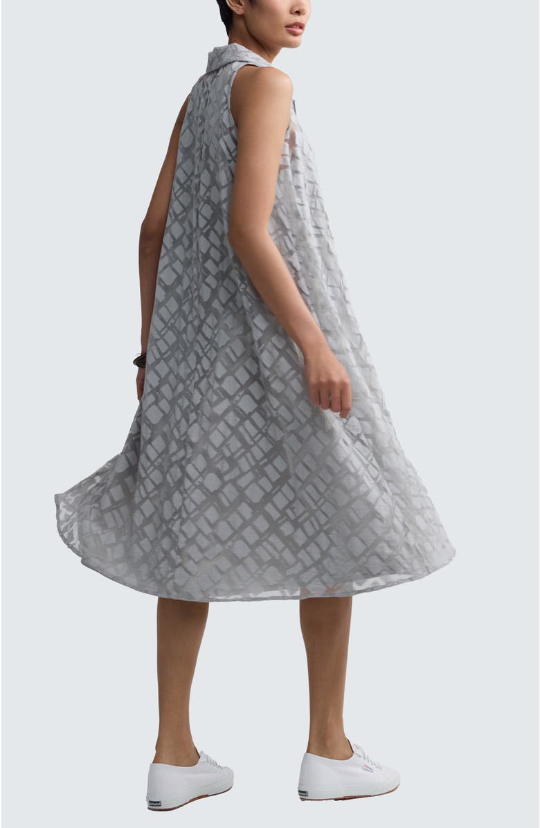 LUUKAA Elune Layered Hybrid Midi Dress, Alternate, color, Ash Grey