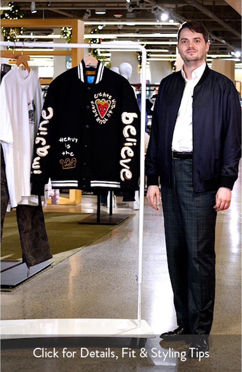 Melton Wool Blend Bomber Jacket, sales video thumbnail