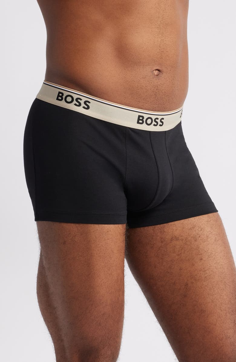 HUGO Assorted 3-Pack Power Stretch Cotton Boxer Briefs, Alternate, color, 