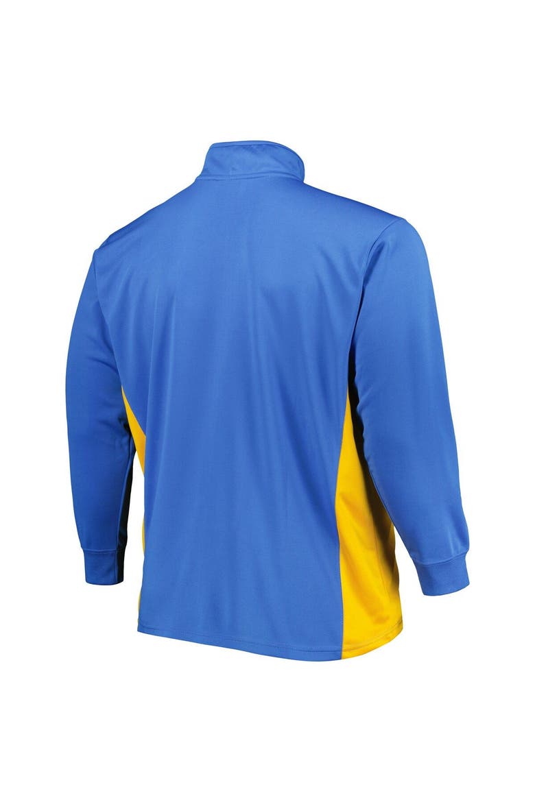 Men's Powder Blue Los Angeles Chargers Big & Tall Quarter-Zip Top, Alternate, color, Powder Blue