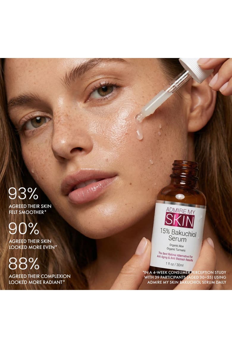 15% Bakuchiol Serum Natural Retinol Alternative, Alternate, color, Clear
