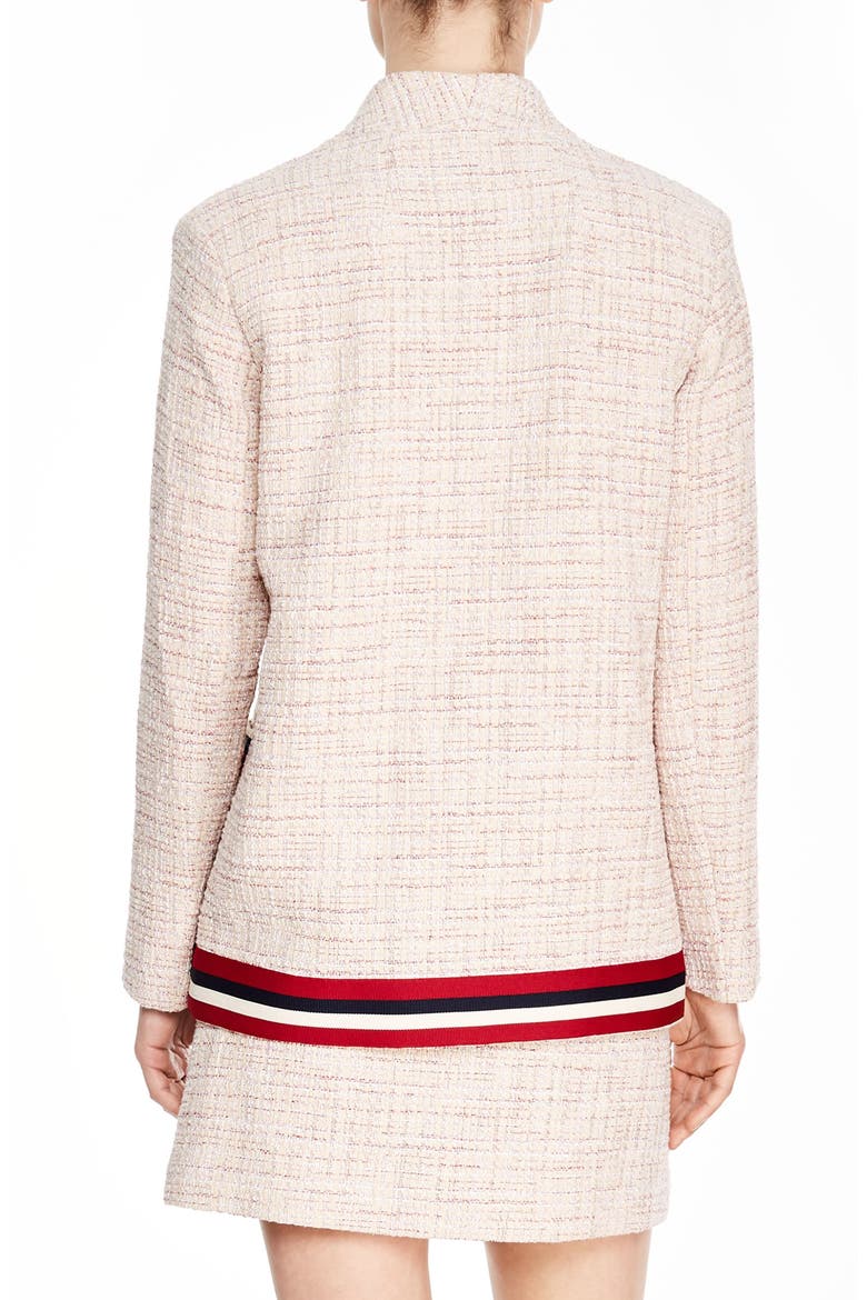 Adelaide Tweed Jacket, Alternate, color, PINK