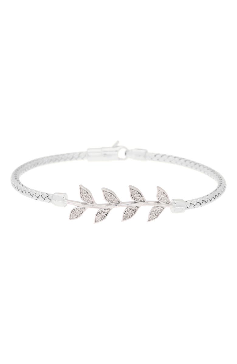MESHMERISE Diamond Leaf Bangle Bracelet - 0.12ct., Main, color, 