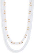 NORDSTROM RACK Two-Row Beaded Necklace