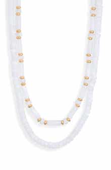 NORDSTROM RACK Two-Row Beaded Necklace