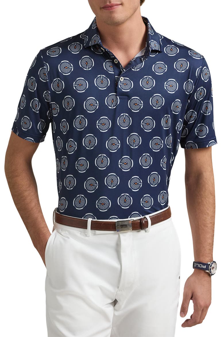 Airflow Jersey Knit Polo, Main, color, GRAPHIC GOLF BALL