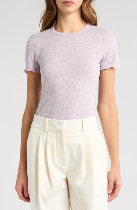 Gemma Floral Jacquard T-Shirt