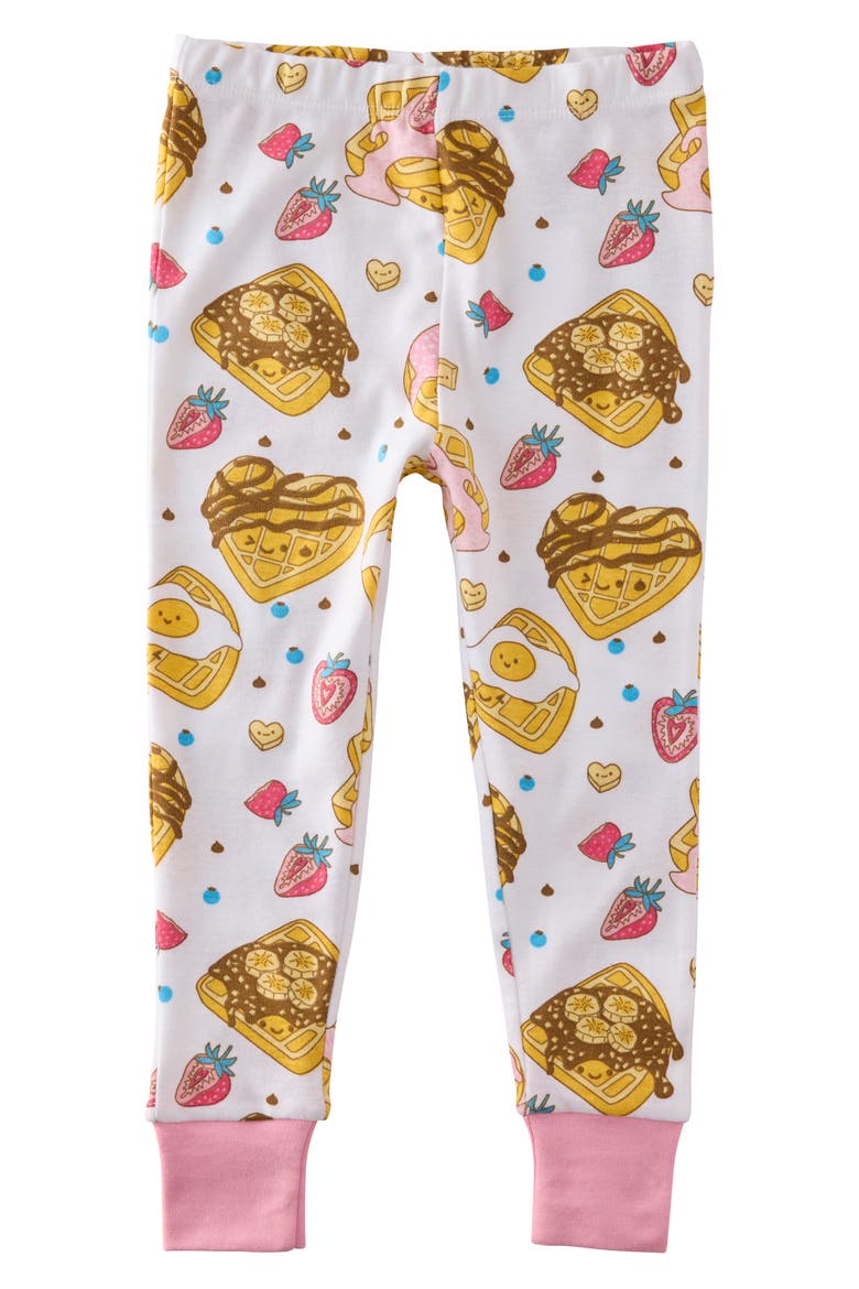 Kids' Zen Fitted Organic Cotton Two-Piece Pajamas, Alternate, color, WAFFLING ON