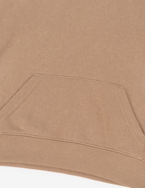 Leveret Kids Pullover Hoodie, Cotton Blend, Kangaroo Pocket, Solid Colors In Brown