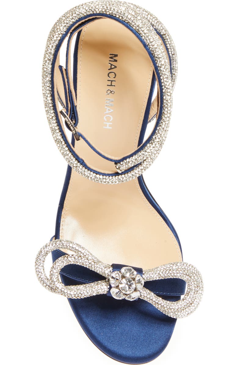 Mach & Mach Double Crystal Bow Sandal, Alternate, color,
