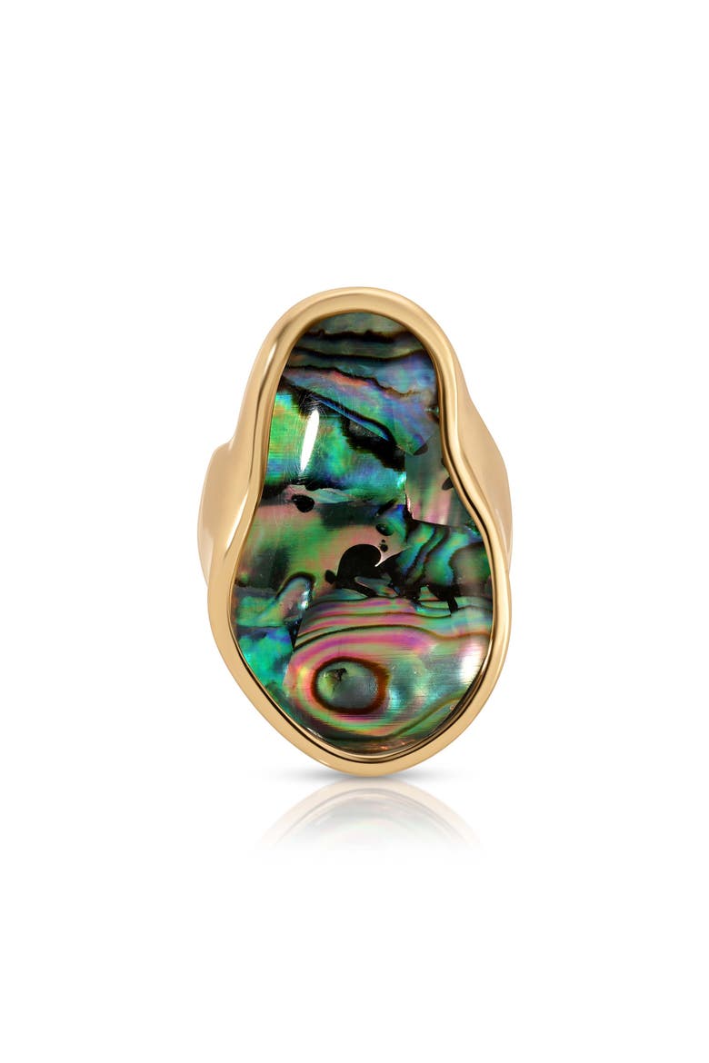 Sea Born Abalone Ring, Alternate, color, GOLD