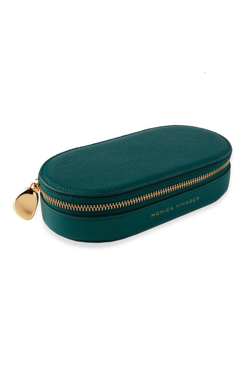 Leather Jewelry Box, Main, color, AVOCADO