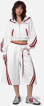 AELFRIC EDEN Cropped Contrast Zip Up Hoodie