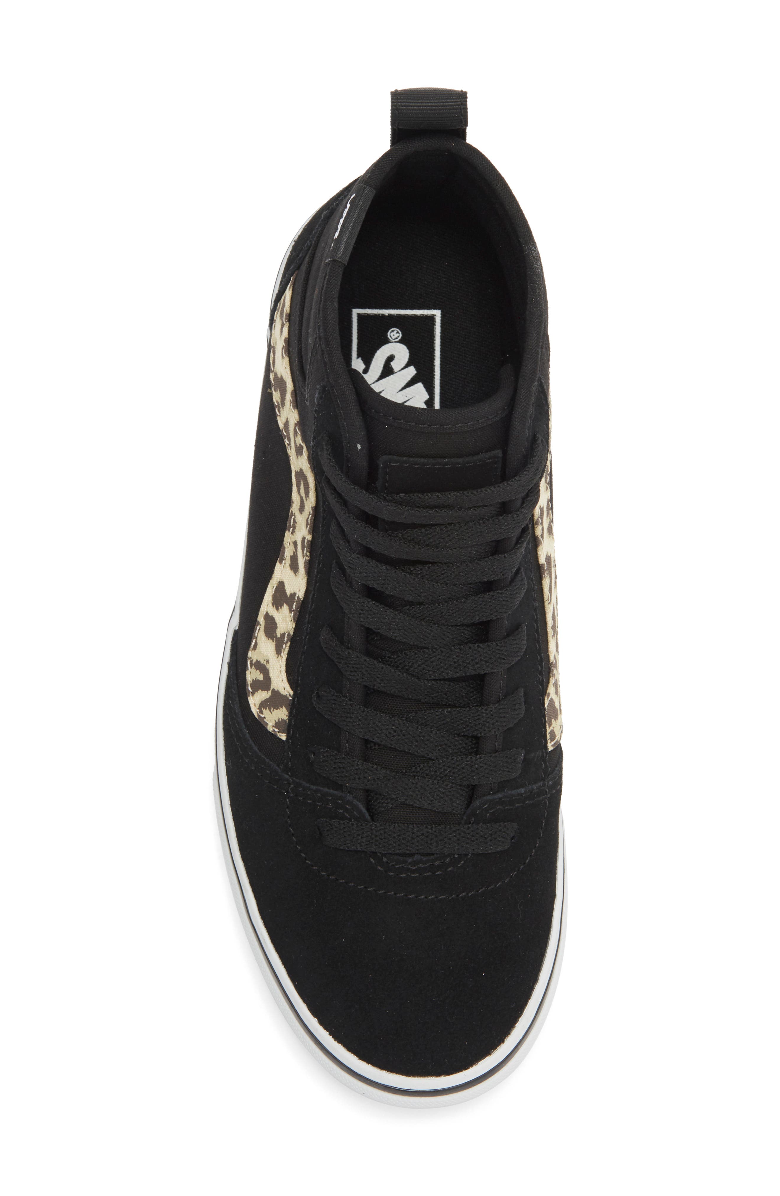 Vans Ashwood High Top Sneaker, Alternate, color, Leopard Black