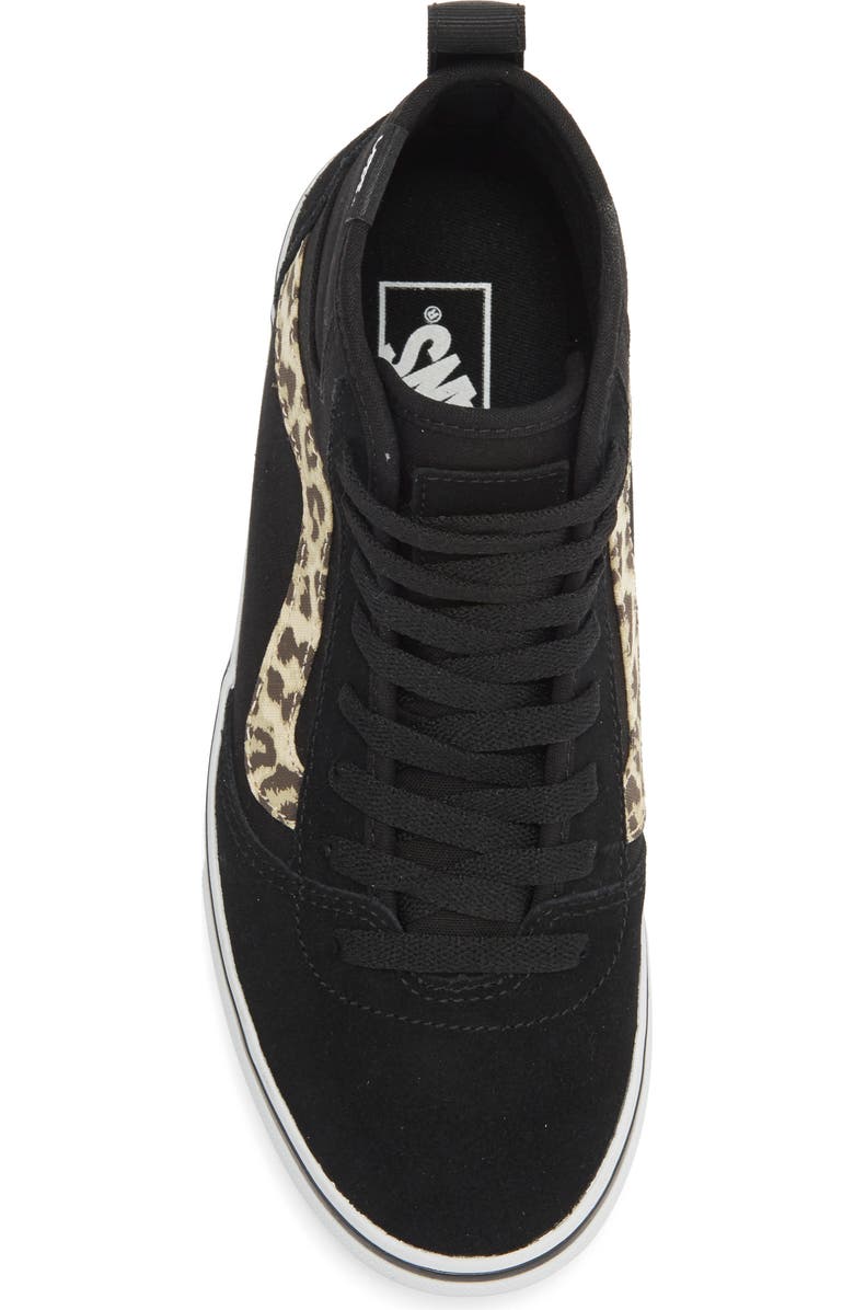 Vans Ashwood High Top Sneaker, Alternate, color, Leopard Black