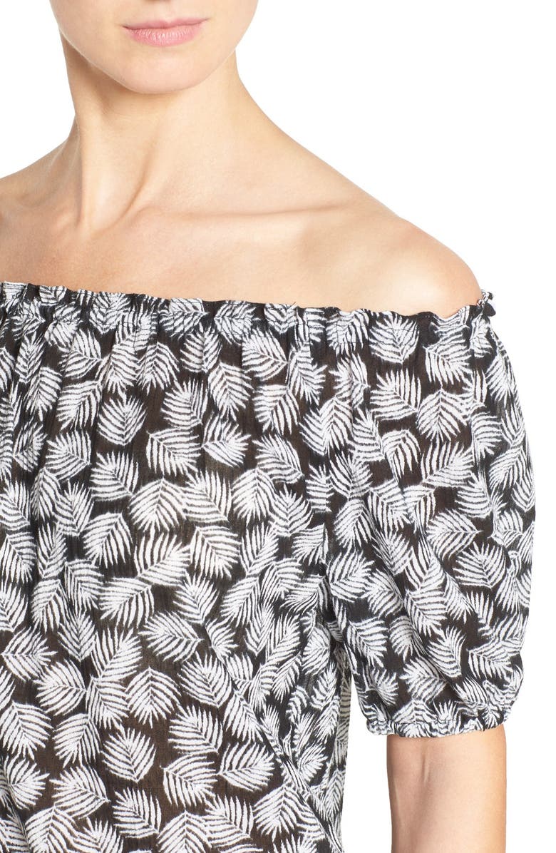 MICHAEL Michael Kors 'Alicante' Print Off the Shoulder Top, Alternate, color, 