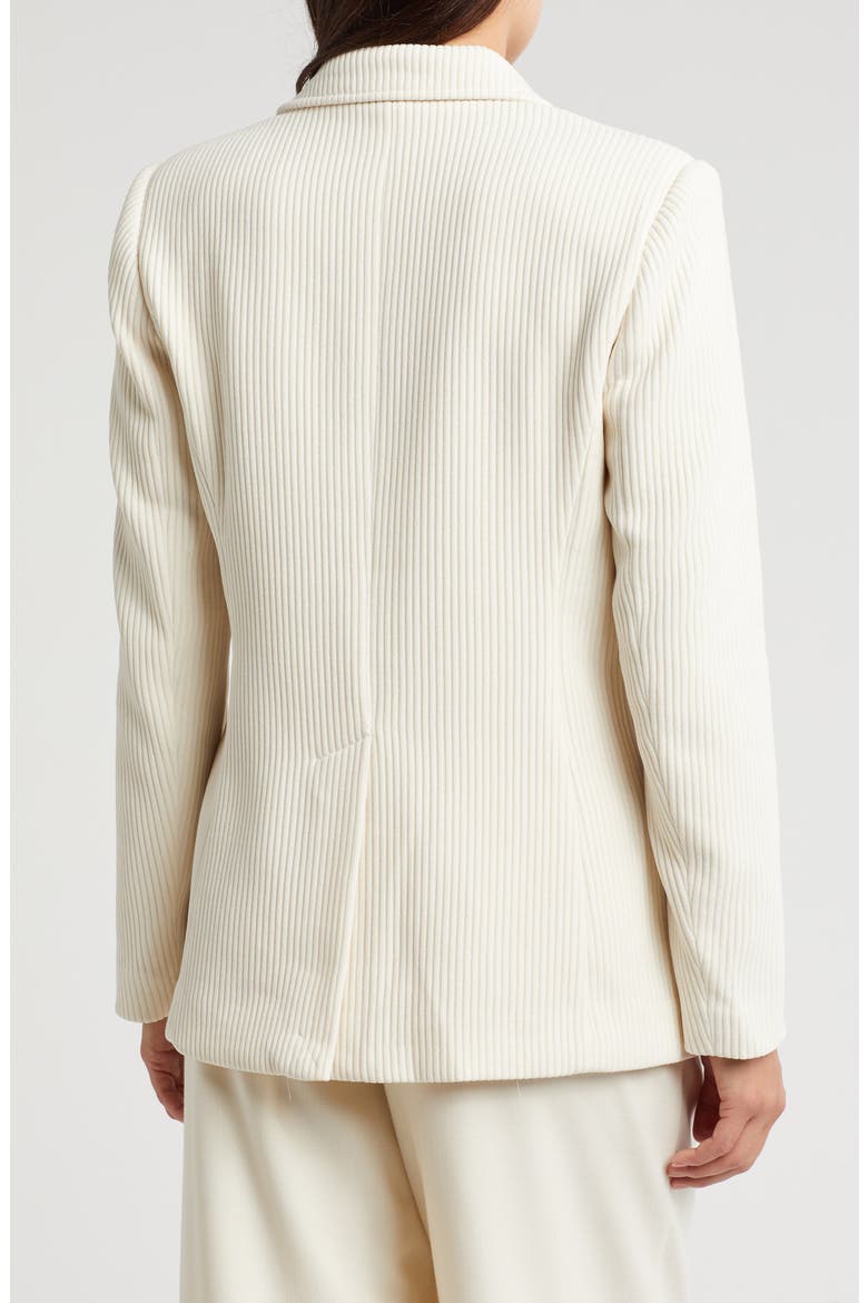 One-Button Corduroy Blazer, Alternate, color, CREAM