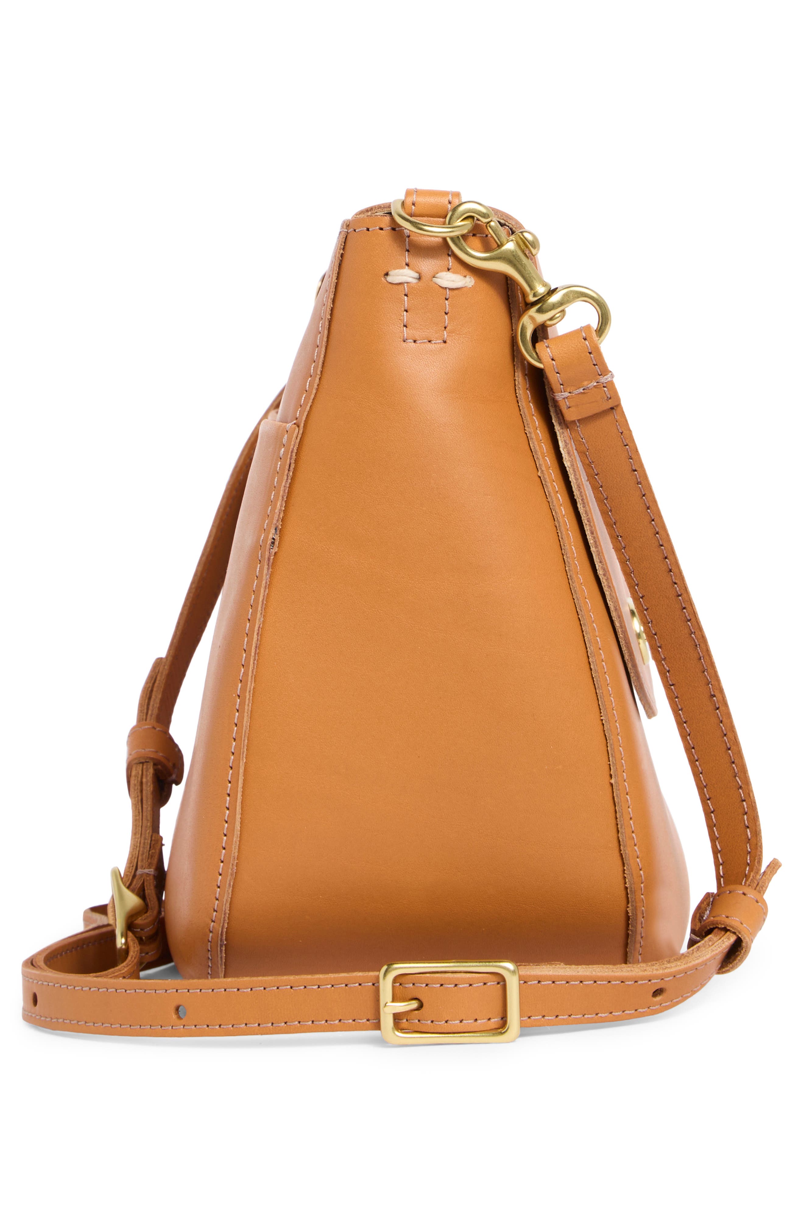 Clare V. Louis Leather Crossbody Bag, Alternate, color, Cuoio