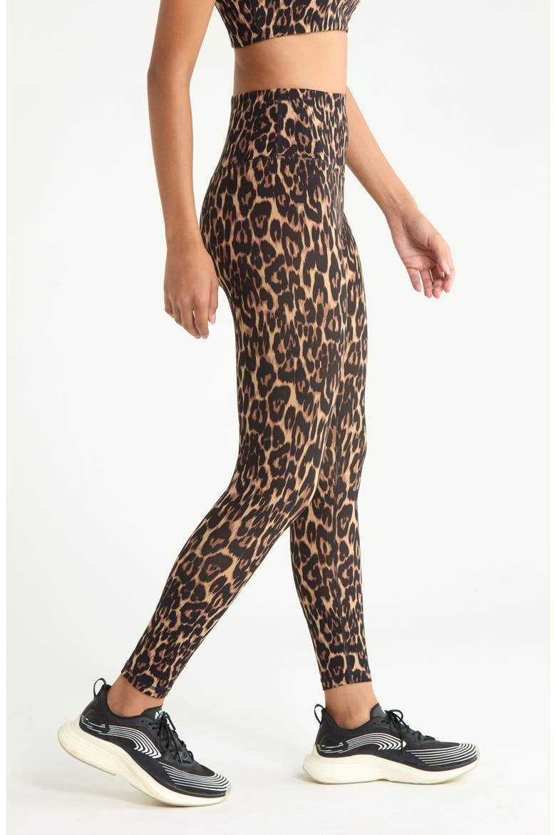 Studio Luxe Print High Waist 7/8 Leggings, Alternate, color, BROWN ELEGANT LEOPARD
